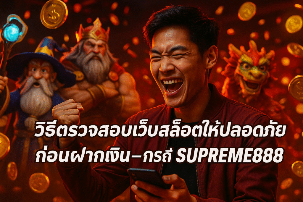 วิธีตรวจสอบเว็บสล็อตให้ปลอดภัยก่อนฝากเงิน กรณี SUPREME888