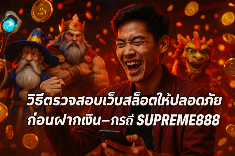 วิธีตรวจสอบเว็บสล็อตให้ปลอดภัยก่อนฝากเงิน กรณี SUPREME888